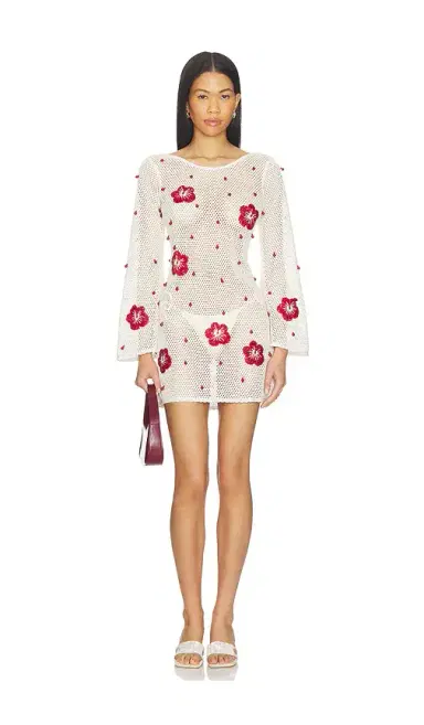 Leslie Amon Treasure Hibiscus Mini Dress | Thumbnail 1 Leslie Amon Treasure Hibiscus Mini Dress | Thumbnail 1