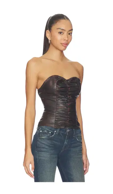 One Teaspoon Leather Strapless Bustier Top | Thumbnail 2 One Teaspoon Leather Strapless Bustier Top | Thumbnail 2