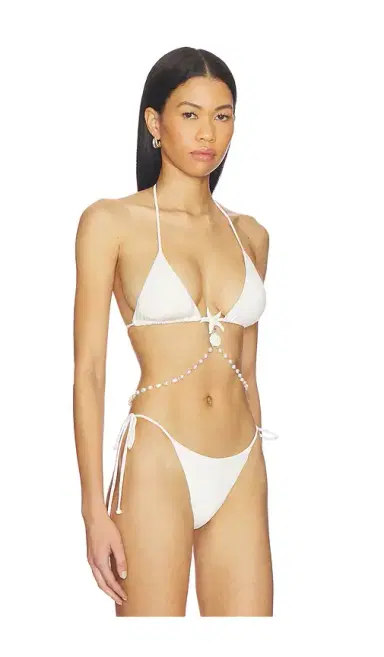 Leslie Amon Pearl White Bikini Top | Thumbnail 2 Leslie Amon Pearl White Bikini Top | Thumbnail 2