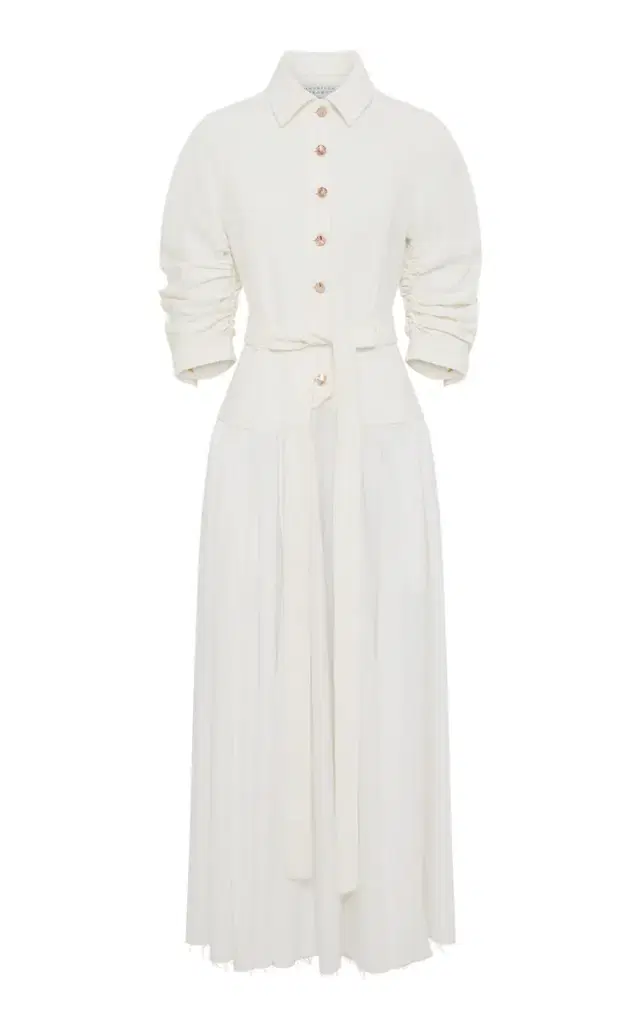 Delyth Button-Front Cotton Dress
