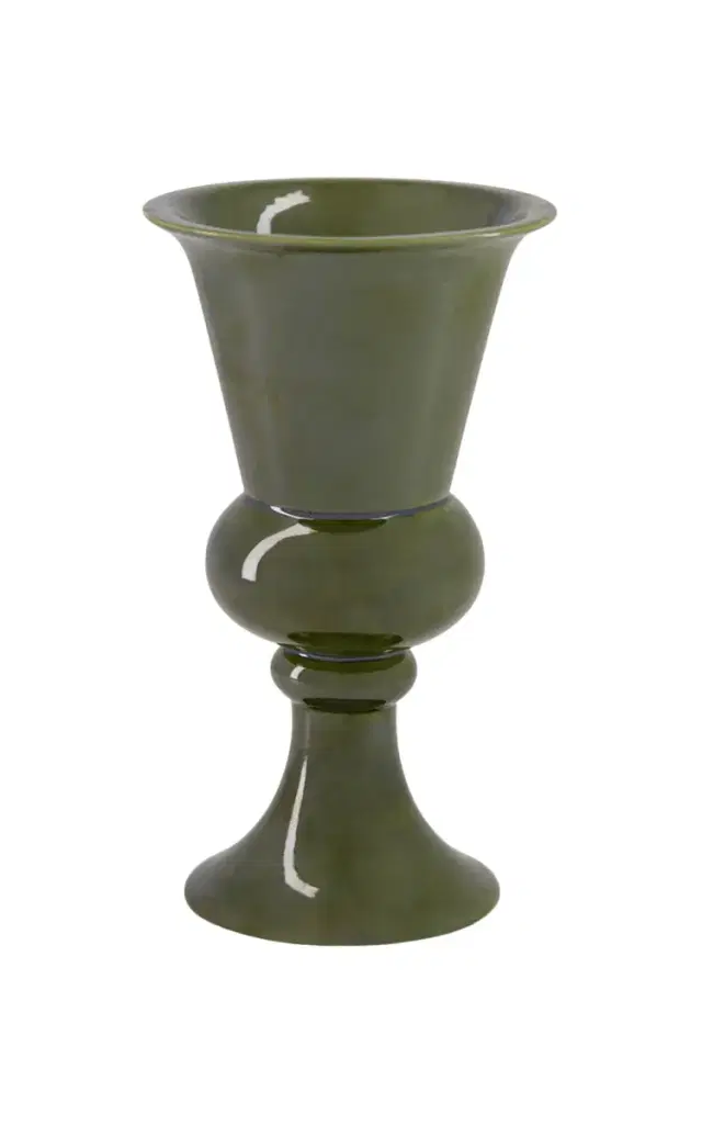 Florbela Green Ceramic Medium Vase - Green