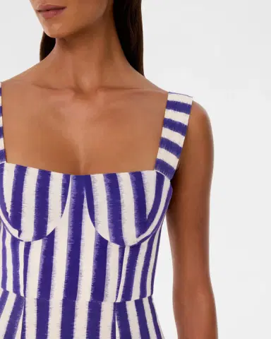 Emporio Sirenuse Azzurra Dress in Ikat Stripes | Thumbnail 2 Emporio Sirenuse Azzurra Dress in Ikat Stripes | Thumbnail 2
