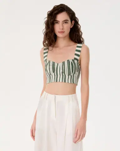 Emporio Sirenuse Dalia Top in Ikat Stripes | Thumbnail 9 Emporio Sirenuse Dalia Top in Ikat Stripes | Thumbnail 9
