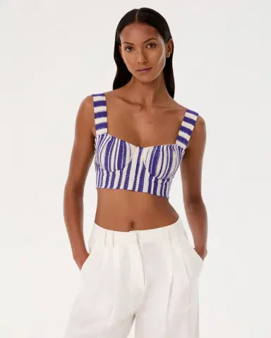 Emporio Sirenuse Dalia Top in Ikat Stripes | Thumbnail 8 Emporio Sirenuse Dalia Top in Ikat Stripes | Thumbnail 8