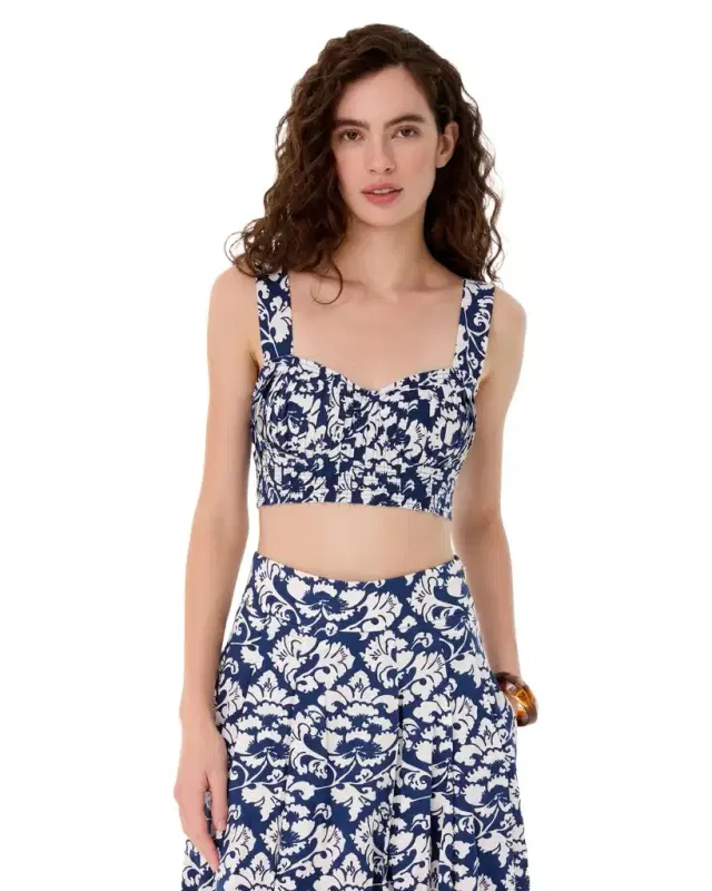Dalia Top in Lotus Flower Print