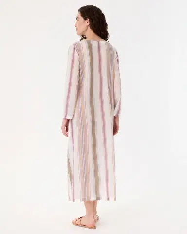 Emporio Sirenuse Giada Caftan in Ping Pong Stripes | Thumbnail 4 Emporio Sirenuse Giada Caftan in Ping Pong Stripes | Thumbnail 4