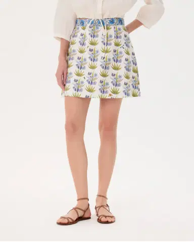 Emporio Sirenuse Giuliana Skirt in Celestine Flower Print | Thumbnail 3 Emporio Sirenuse Giuliana Skirt in Celestine Flower Print | Thumbnail 3