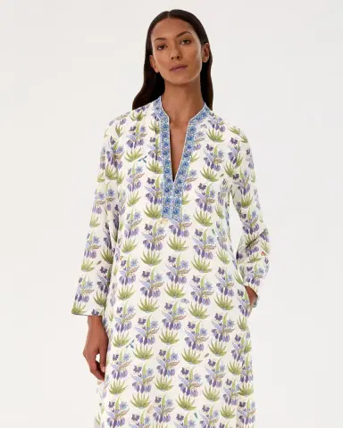 Emporio Sirenuse Jenna Caftan in Celestine Flower Print | Thumbnail 3 Emporio Sirenuse Jenna Caftan in Celestine Flower Print | Thumbnail 3