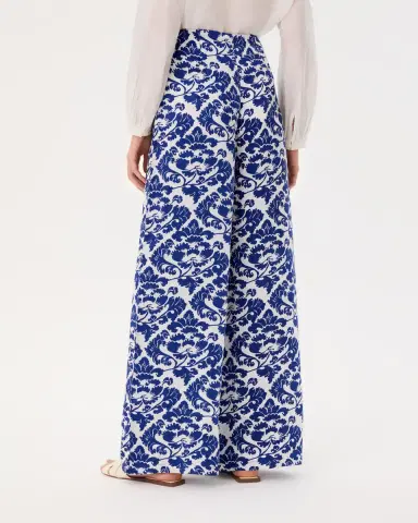 Emporio Sirenuse Stephan Trousers in Lotus Flower Print | Thumbnail 4 Emporio Sirenuse Stephan Trousers in Lotus Flower Print | Thumbnail 4