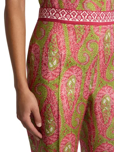 Etro Paisley Satin Bootcut Trousers | Thumbnail 5 Etro Paisley Satin Bootcut Trousers | Thumbnail 5