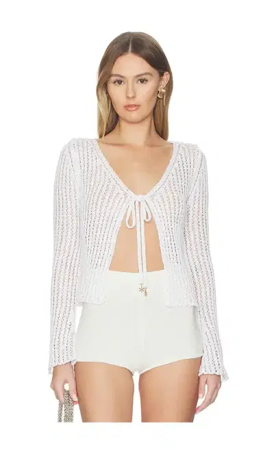 Asta Resort Fernanda Crochet Cardigan | Thumbnail 1 Asta Resort Fernanda Crochet Cardigan | Thumbnail 1