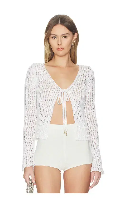 ASTA RESORT Fernanda Crochet Cardigan