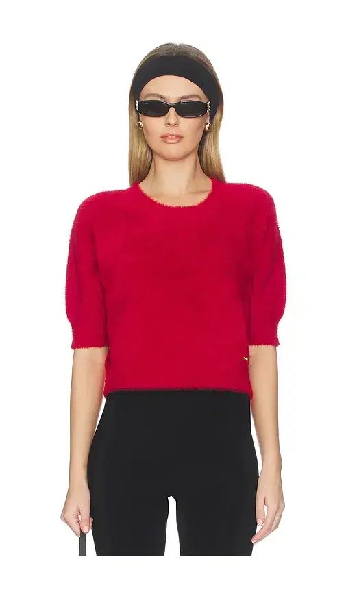 L'AGENCE Guinevere Short Sleeve Crop Crew