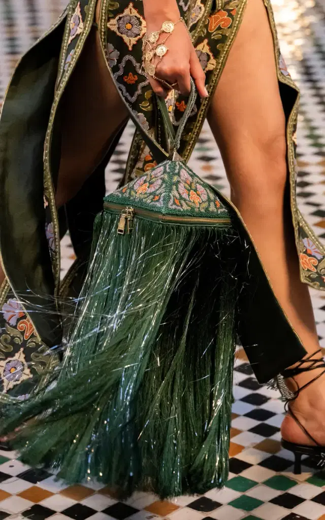 ALÉMAIS Ramira Embellished Pyramid Bag