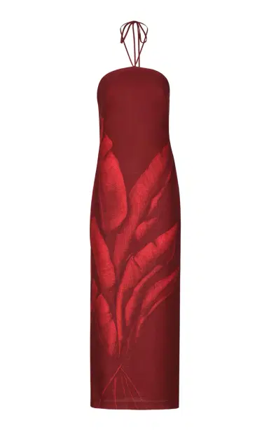 Andres Otalora Costera Printed Linen Maxi Dress | Thumbnail 6
