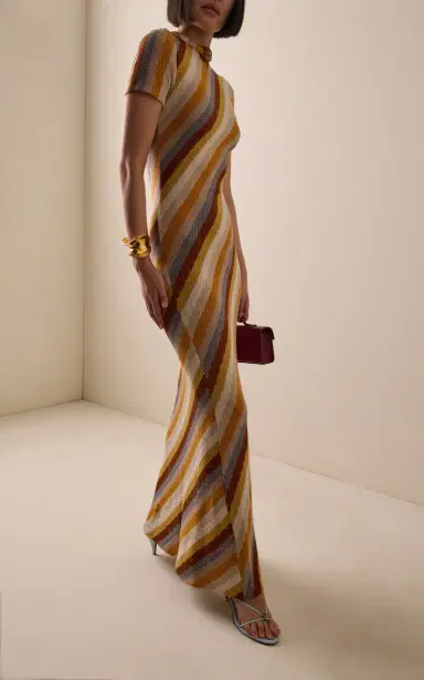 Silvia Tcherassi Allie Jewel-Detailed Knit Maxi Dress | Thumbnail 2
