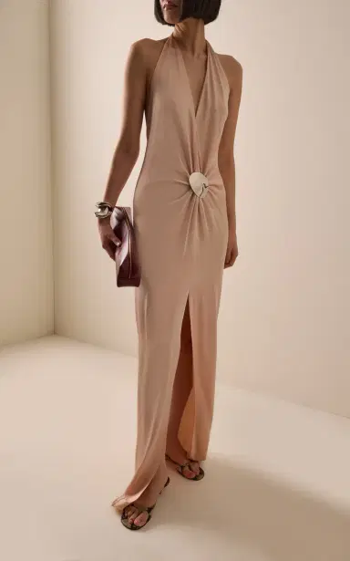 Silvia Tcherassi Rowan Silk Maxi Halter Dress | Thumbnail 3 Silvia Tcherassi Rowan Silk Maxi Halter Dress | Thumbnail 3
