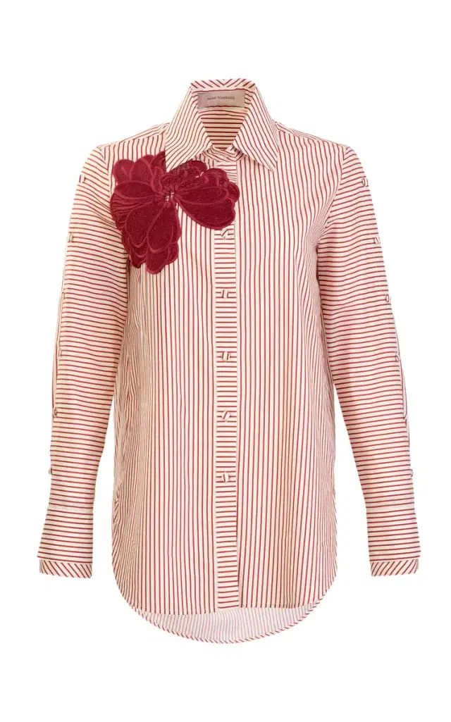 Premium Floral Appliqued Cotton Top