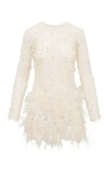 LoveShackFancy Alouetta Pearl Embellished Mini Dress | Thumbnail 2 LoveShackFancy Alouetta Pearl Embellished Mini Dress | Thumbnail 2