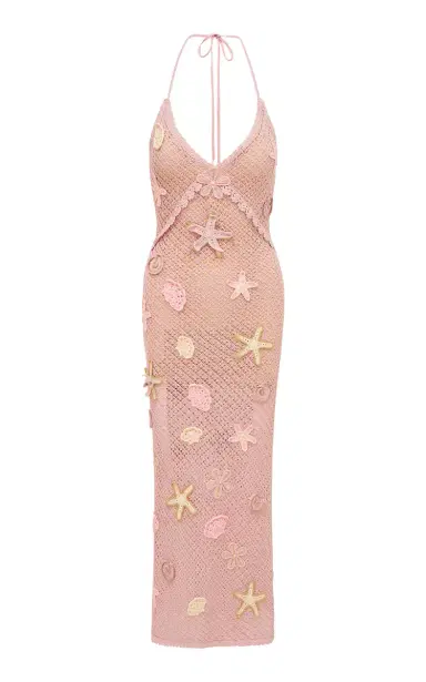LoveShackFancy Macie Crochet Midi Dress | Thumbnail 2