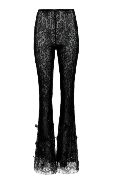Francesca Miranda Exclusive Elipse Black Lurex Silk Blend Pants | Thumbnail 1