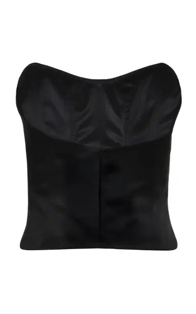 Francesca Miranda Exclusive Onyx Silk Corset Top | Thumbnail 4