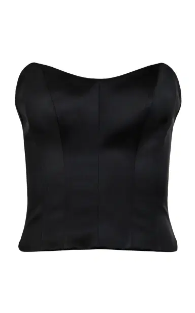 Francesca Miranda Exclusive Onyx Silk Corset Top | Thumbnail 5