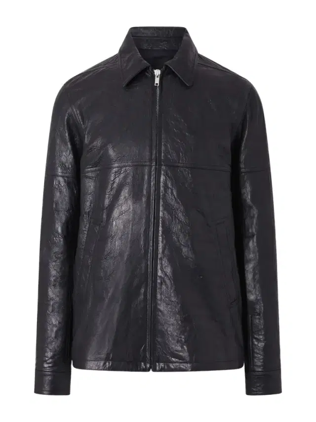 Rick Owens Brad Textured Leather Jacket - Men