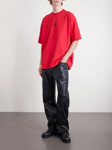 Vetements Biker Cross Logo-Print Cotton-Jersey T-Shirt - Men | Thumbnail 2 Vetements Biker Cross Logo-Print Cotton-Jersey T-Shirt - Men | Thumbnail 2