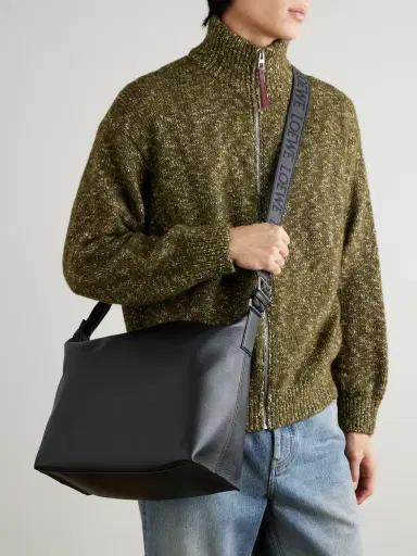 Loewe Cubi Leather Messenger Bag - Men | Thumbnail 2 Loewe Cubi Leather Messenger Bag - Men | Thumbnail 2