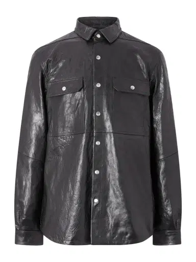 Rick Owens Textured Leather Overshirt - Men | Thumbnail 1