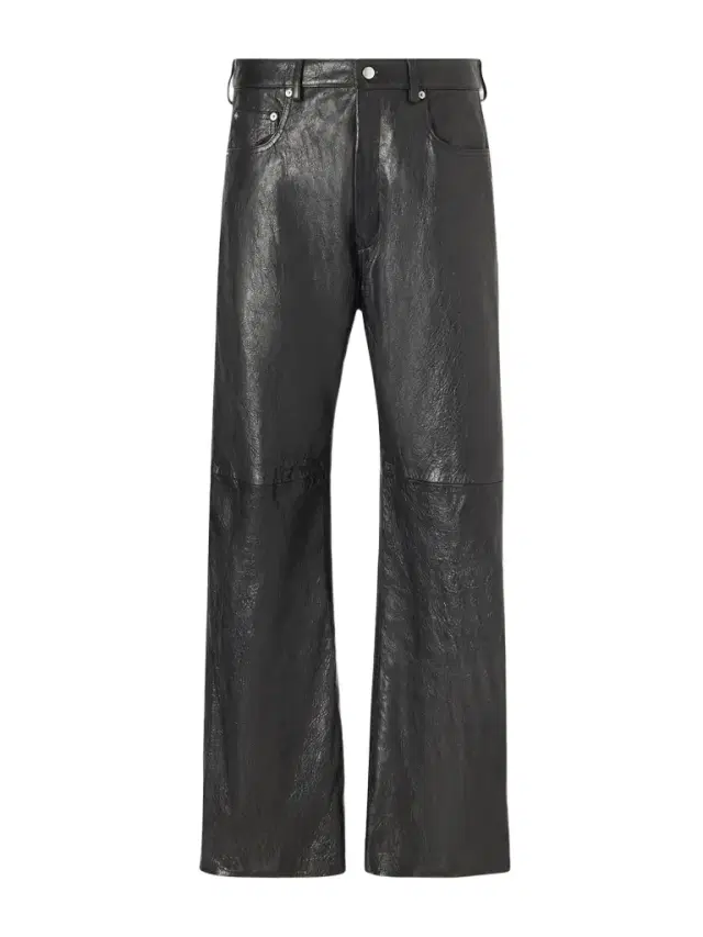 Rick Owens Geth Wide-Leg Full-Grain Leather Trousers - Men