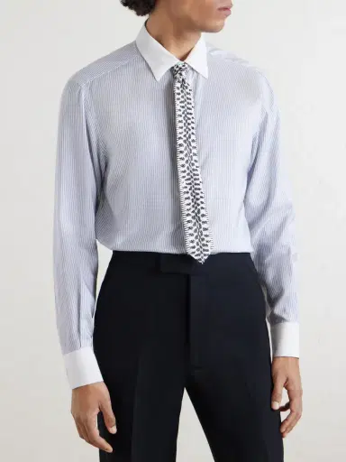 Tom Ford Striped Silk Shirt - Men | Thumbnail 3