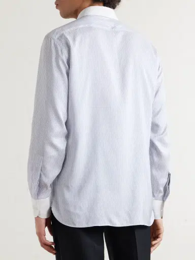Tom Ford Striped Silk Shirt - Men | Thumbnail 4