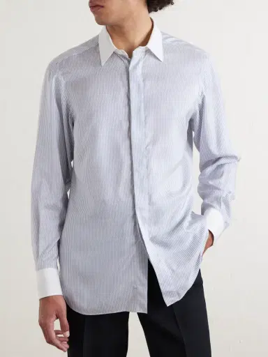 Tom Ford Striped Silk Shirt - Men | Thumbnail 5