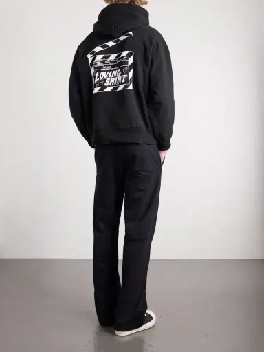 SAINT Mxxxxxx I Love Saint Logo-Print Cotton-Jersey Hoodie - Men | Thumbnail 4