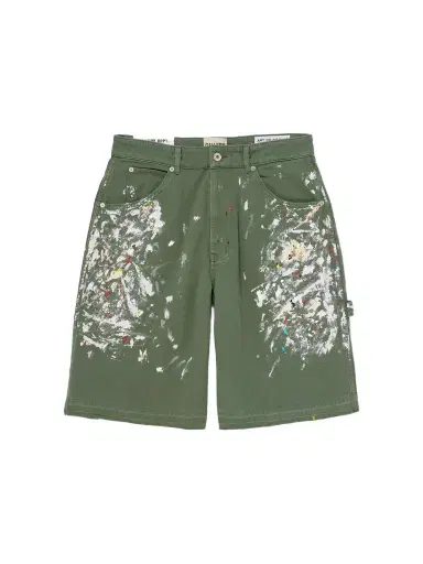 Gallery Dept. Wide-Leg Paint-Splattered Cotton-Twill Shorts - Men | Thumbnail 1 Gallery Dept. Wide-Leg Paint-Splattered Cotton-Twill Shorts - Men | Thumbnail 1