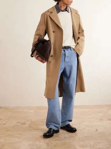 A.P.C. Double-Breasted Twill Trench Coat - Men | Thumbnail 2 A.P.C. Double-Breasted Twill Trench Coat - Men | Thumbnail 2