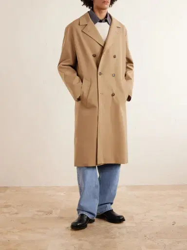 A.P.C. Double-Breasted Twill Trench Coat - Men | Thumbnail 3 A.P.C. Double-Breasted Twill Trench Coat - Men | Thumbnail 3