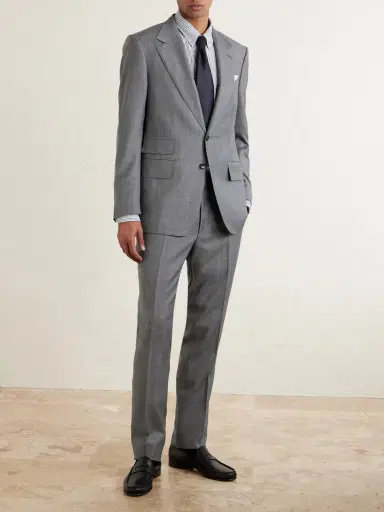 Tom Ford Button-Down Collar Striped Cotton and Lyocell-Blend Oxford Shirt - Men | Thumbnail 3