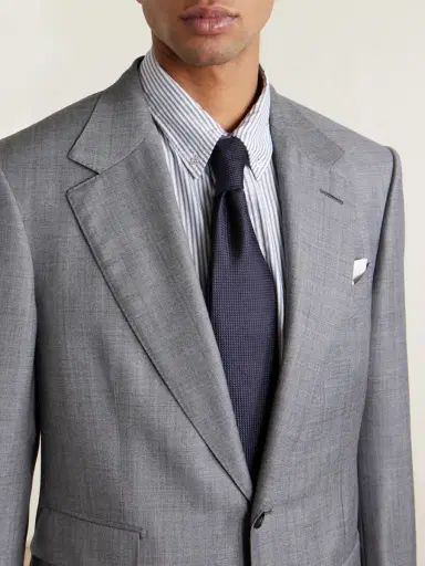 Tom Ford Button-Down Collar Striped Cotton and Lyocell-Blend Oxford Shirt - Men | Thumbnail 5