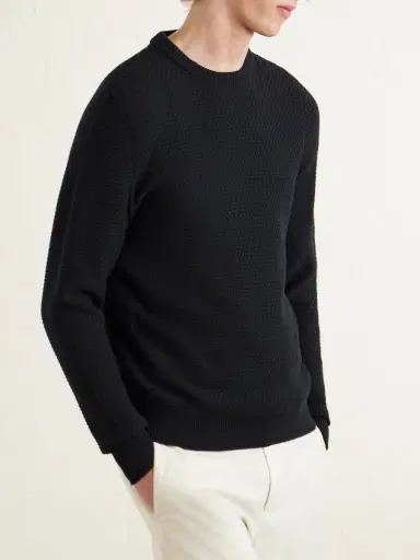 Inis Meáin Caoladóir Basketweave Textured Cotton and Cashmere-Blend Sweater - Men | Thumbnail 3