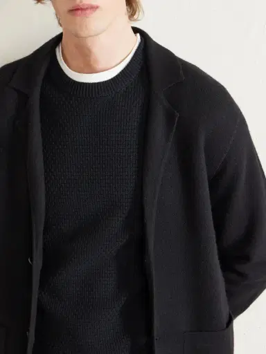 Inis Meáin Caoladóir Basketweave Textured Cotton and Cashmere-Blend Sweater - Men | Thumbnail 5