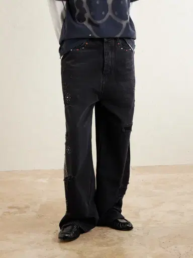 AMIRI Straight-Leg Distressed Studded Jeans - Men | Thumbnail 3 AMIRI Straight-Leg Distressed Studded Jeans - Men | Thumbnail 3