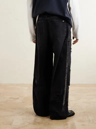 AMIRI Straight-Leg Distressed Studded Jeans - Men | Thumbnail 4 AMIRI Straight-Leg Distressed Studded Jeans - Men | Thumbnail 4