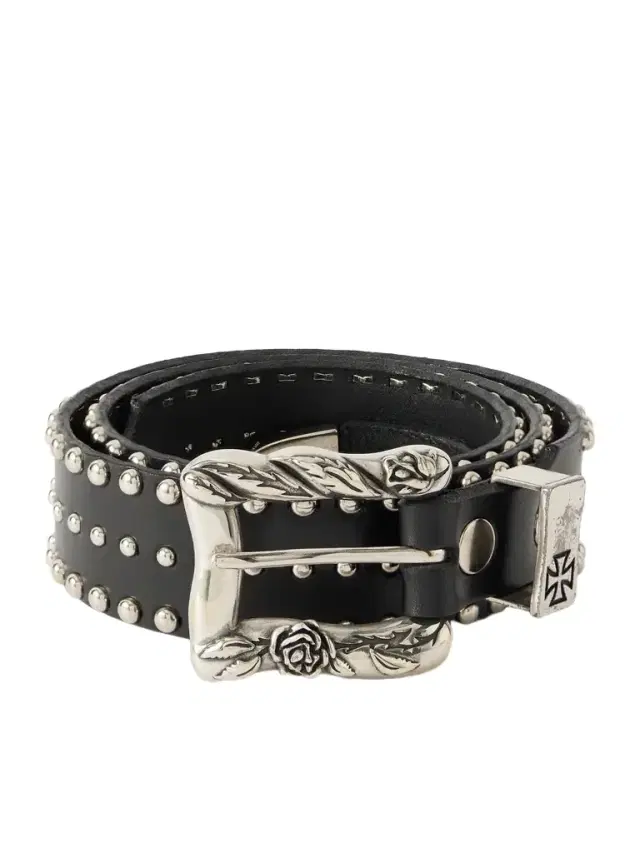 Lock Jaw 3.5cm Studded Leather Belt - Men