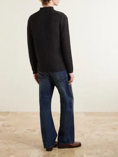 Inis Meáin Ribbed Linen Cardigan - Men | Thumbnail 4 Inis Meáin Ribbed Linen Cardigan - Men | Thumbnail 4