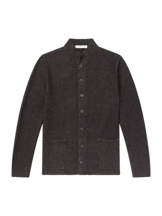 INIS MEAIN Ribbed Linen Cardigan - Men