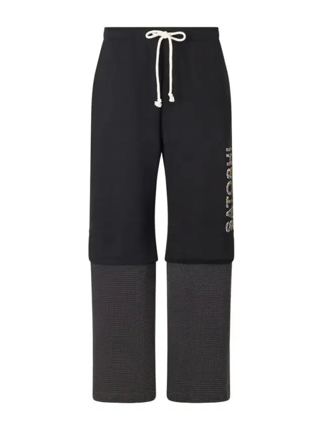 Wide-Leg Logo-Embellished Cotton-Jersey and Waffle-Knit Sweatpants - Men