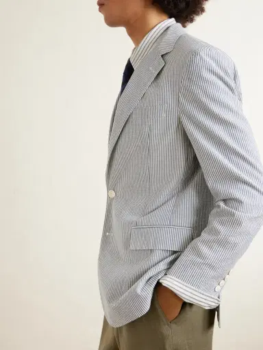 Polo Ralph Lauren Striped Cotton-Seersucker Suit Jacket - Men | Thumbnail 5 Polo Ralph Lauren Striped Cotton-Seersucker Suit Jacket - Men | Thumbnail 5